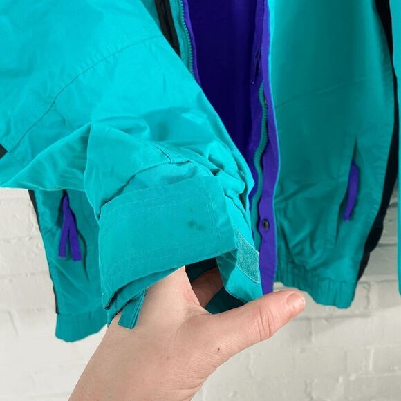 Vintage 80s/90s Columbia Bugaboo 3-in-1 Jacket & Fleece w/ Aztec Collar - Picture 11 of 11